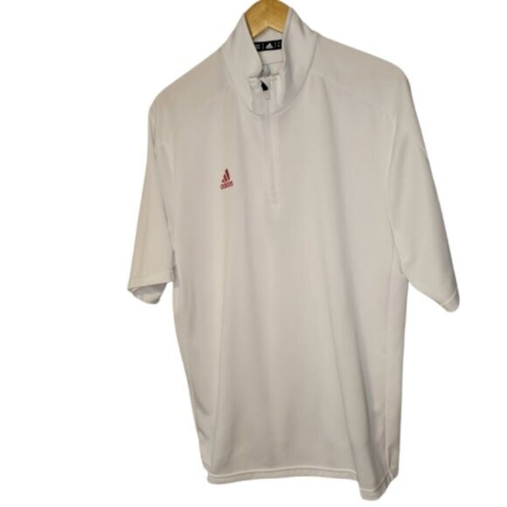 💥FREE w/ Purchase Adidas Climalite Men's White Cycling Shirt Size Large